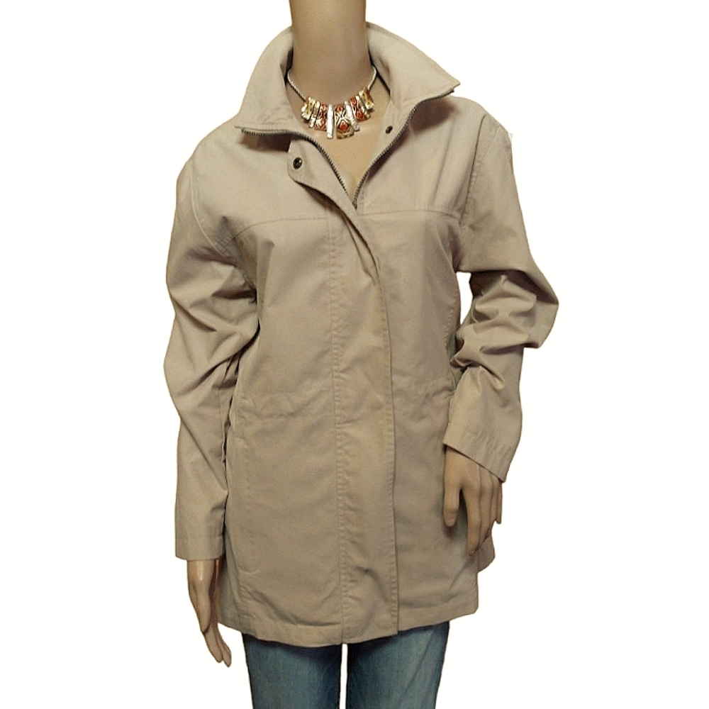 Women's London Fog Water Repellent Coat Beige Sz MP